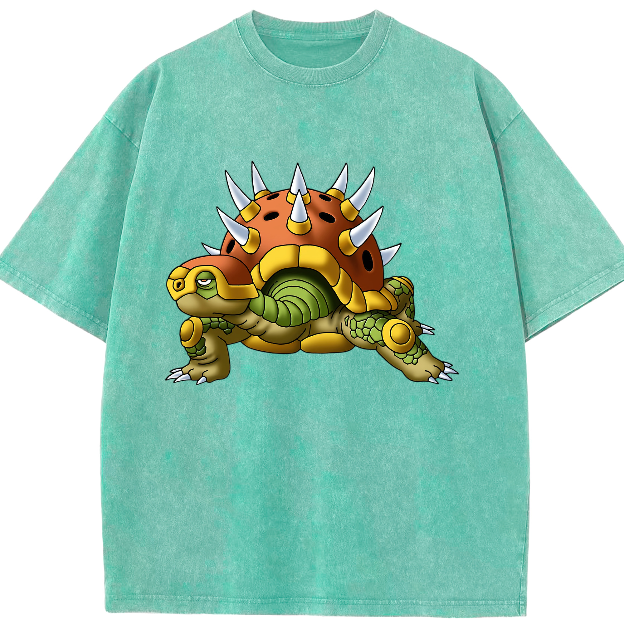 （画像用） ドラゴンクエスト Doragon Kuesuto Dragon Quest 綿100% ヴィンテージ風 半袖Tシャツ（フロントプリント）